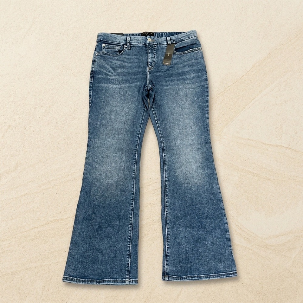 Banana Republic Womens Low Rise Bootcut Jeans 31/12 Petite Medium Wash NEW